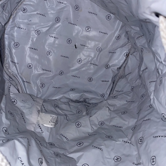 CHANEL Canvas Drawstring Shoulder Backpack/Cosmetic Bag - Picture 8 of 8